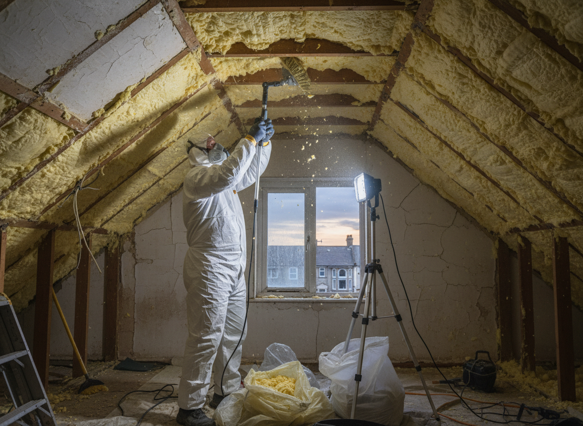 Residential Spray Foam Removal in Weston Super Mare