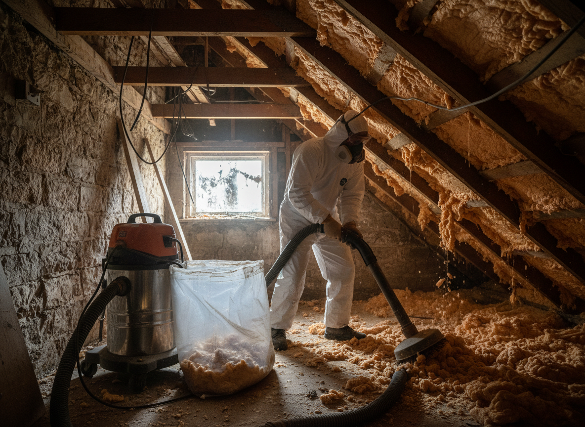 spray foam insulation removal in Weston Super Mare